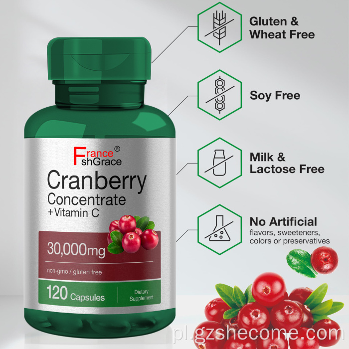 Wysokiej jakości skoncentrowane wyciągi z koncentratu żurawinowego